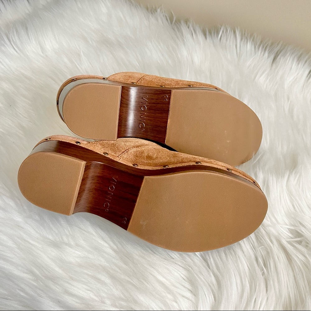 Vionic Kacie Toffee Suede Clogs - Picture 6 of 7